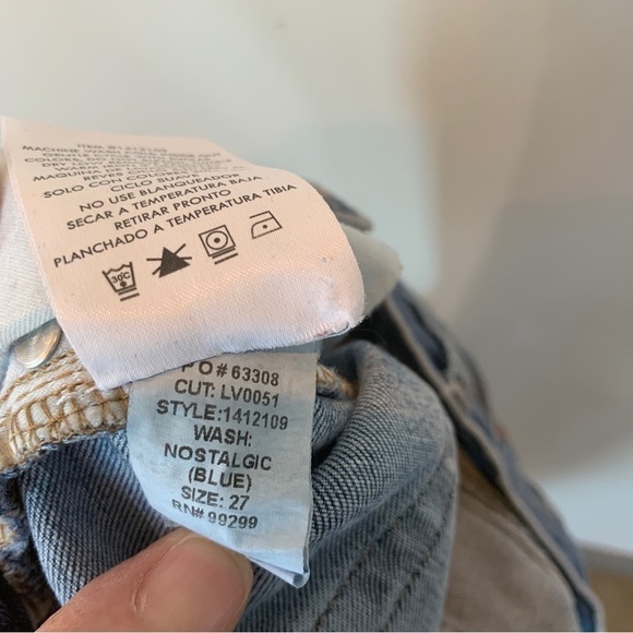 Level 99 High Rise Skinny Crop Nostalgic Blue Size 27 - Picture 5 of 8